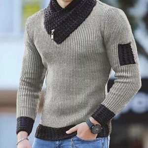 Korean Fashion Autumn Men Casual Vintage Style Sweater Wool Turtleneck Oversize  Winter Men Warm Cotton Pullovers Sweaters